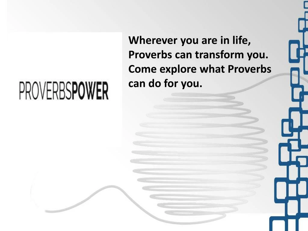 wherever you are in life proverbs can transform