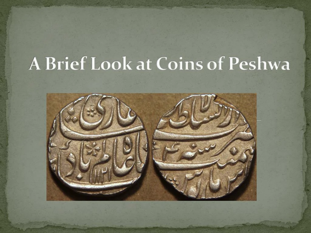 a brief look at coins of peshwa