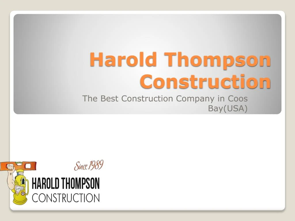 harold thompson construction