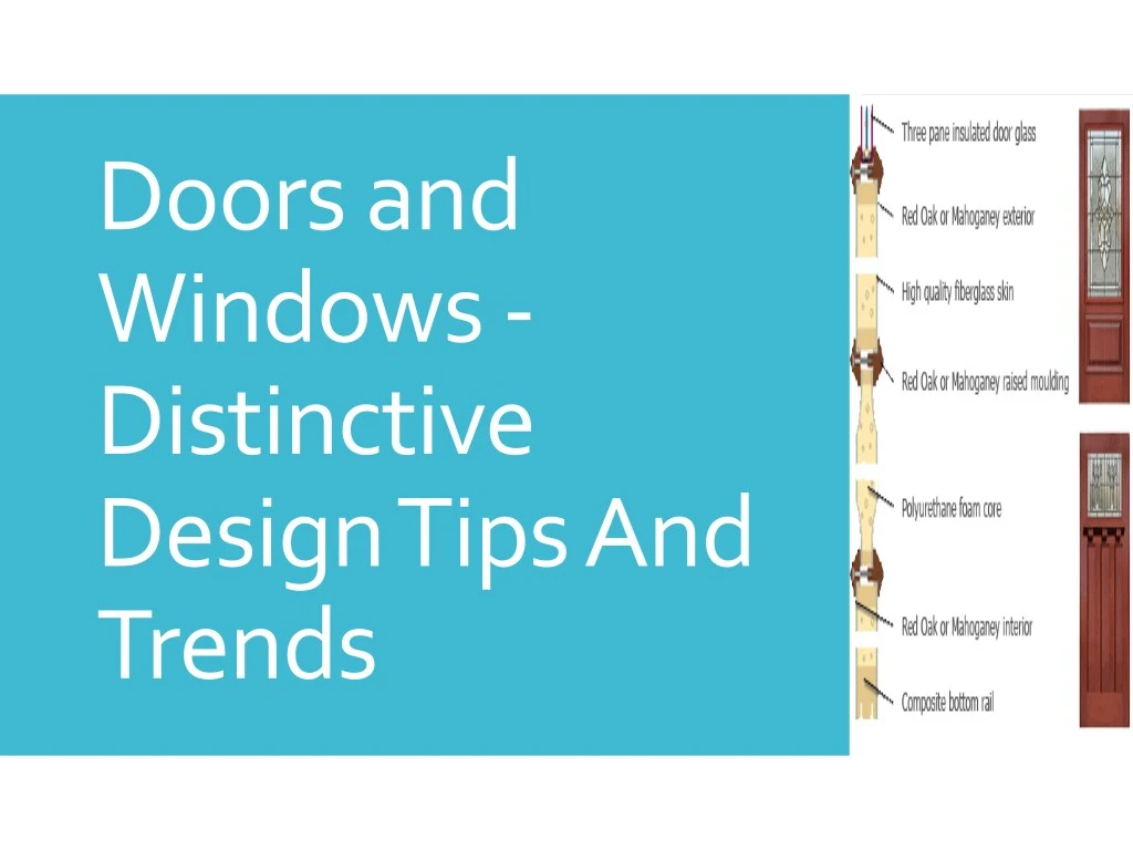 doors and windows distinctive design tips