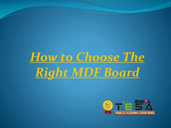 How to Choose The Right MDF Board