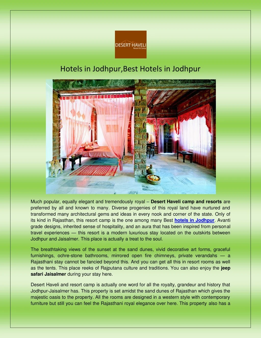 hotels in jodhpur best hotels in jodhpur