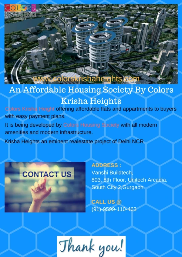 An Affordable Housing Society By Colors Krisha Heights