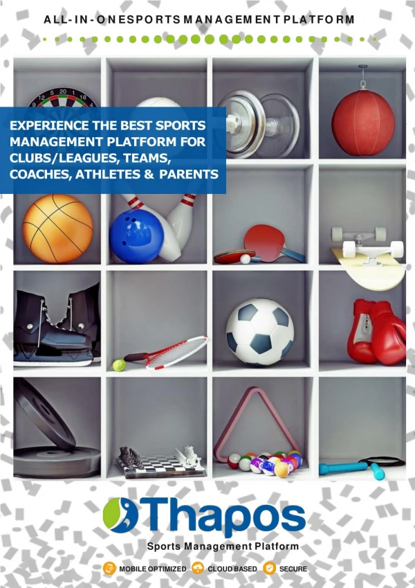 Thapos: Sports Management Software for Clubs, Leagues, Teams, Players