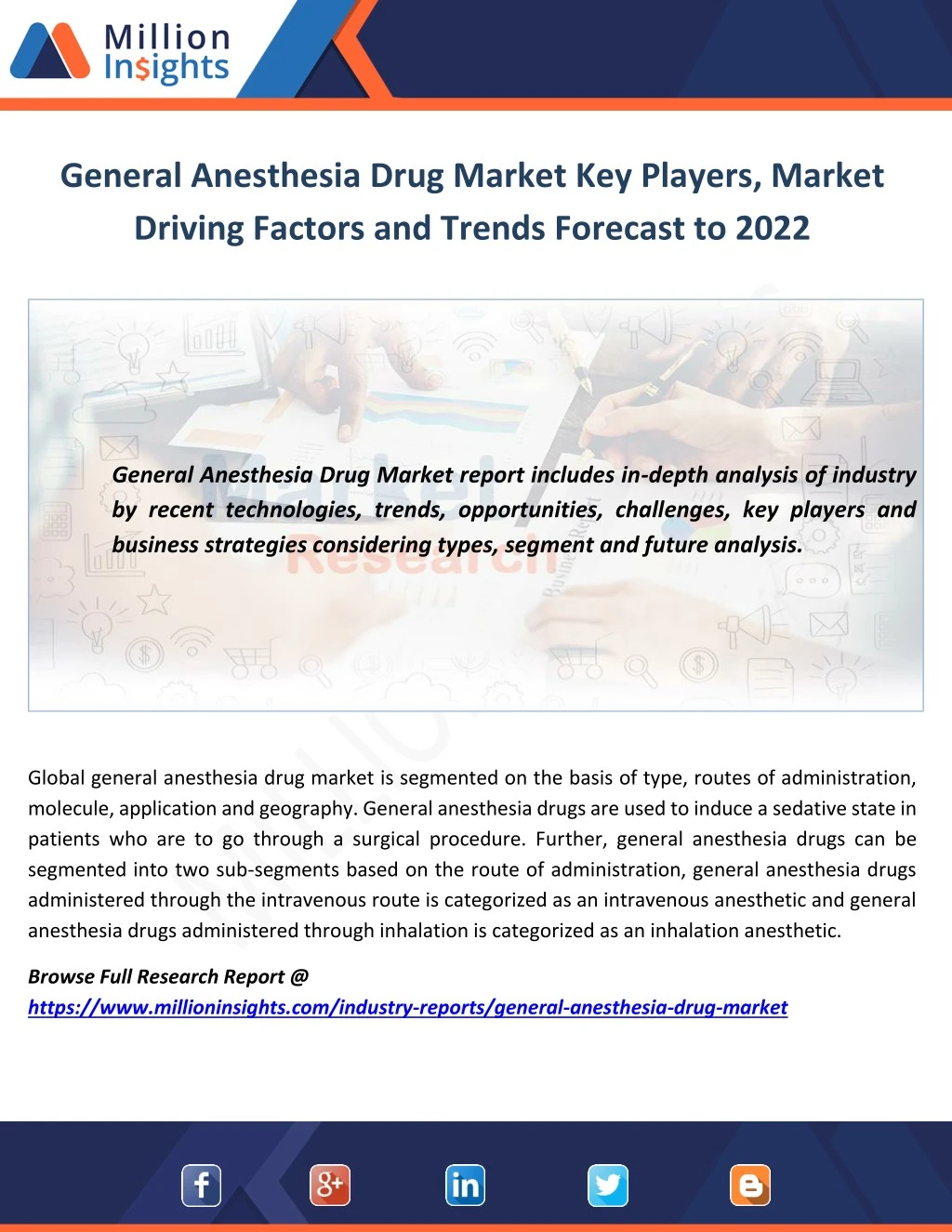 general anesthesia drug market key players market
