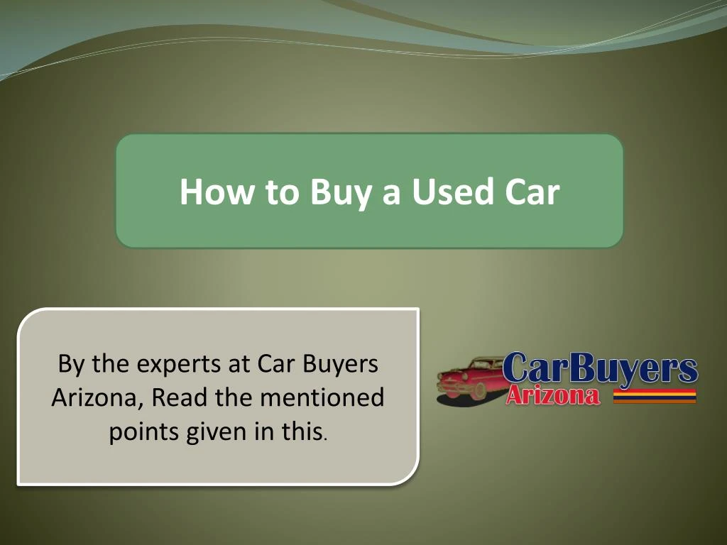 how to buy a used car