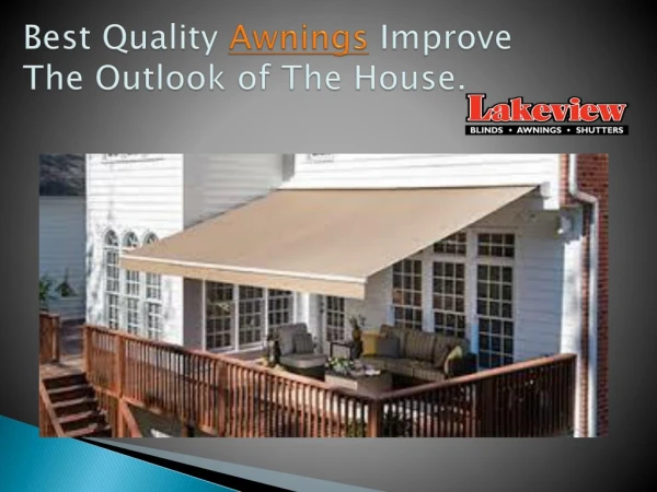 Purchase Best Quality Awnings
