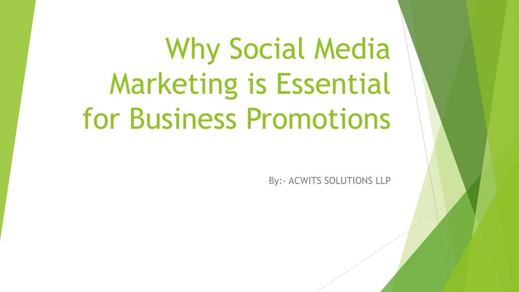 why social media marketing is essential for business promotions