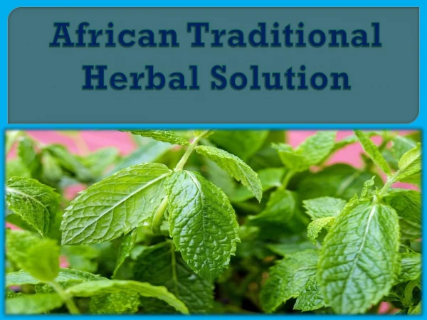 African Traditional Herbal Solution