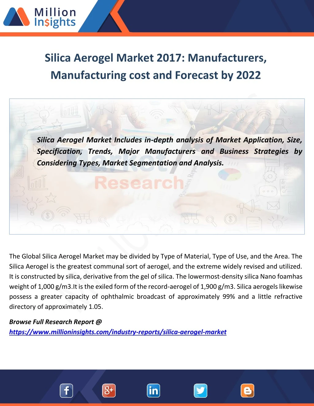 silica aerogel market 2017 manufacturers