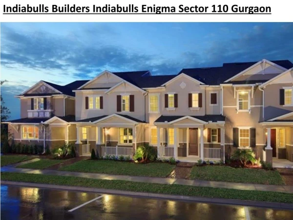 Apartments For Sale In Indiabulls Enigma Gurgaon