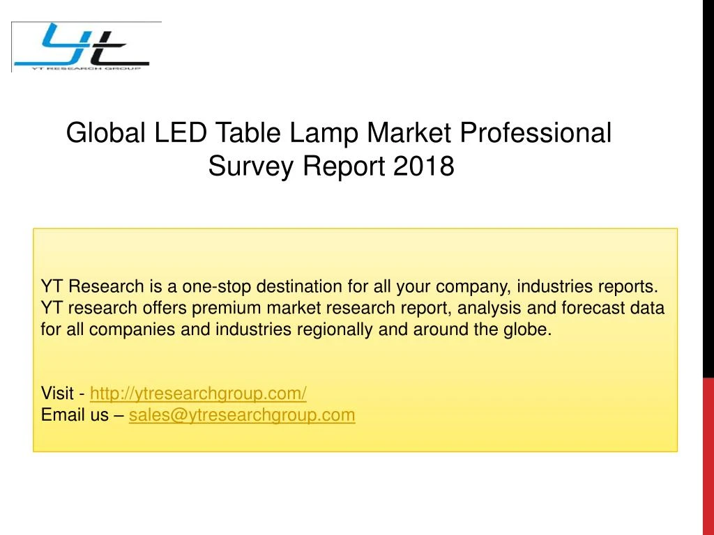 global led table lamp market professional survey