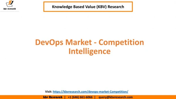 DevOps Market Competition Intelligence