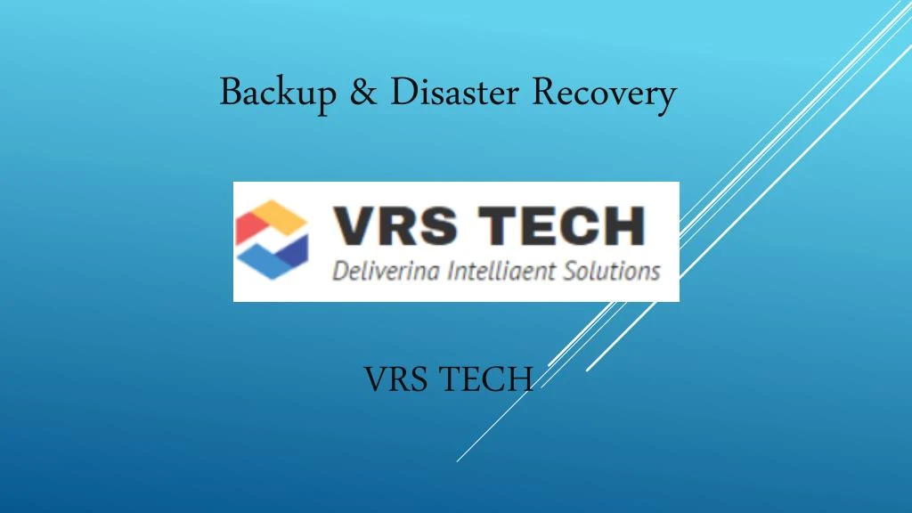 backup disaster recovery