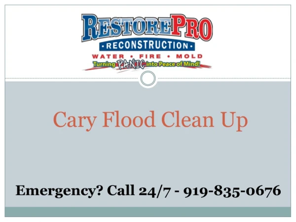 Flood Clean Up Cary North Carolina