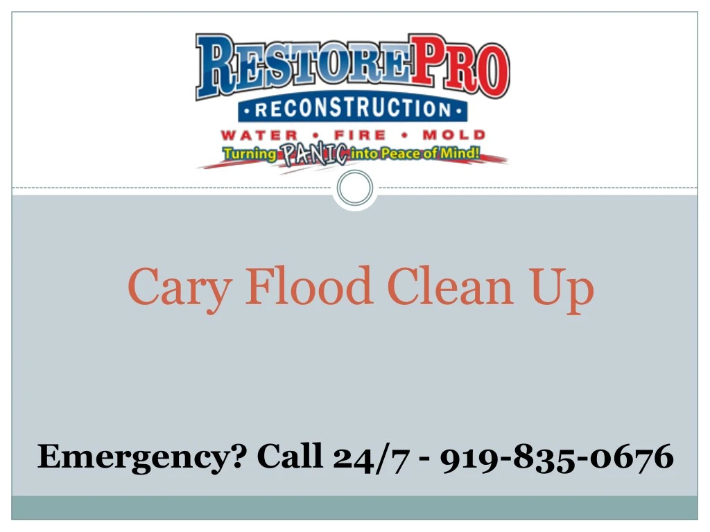 cary flood clean up