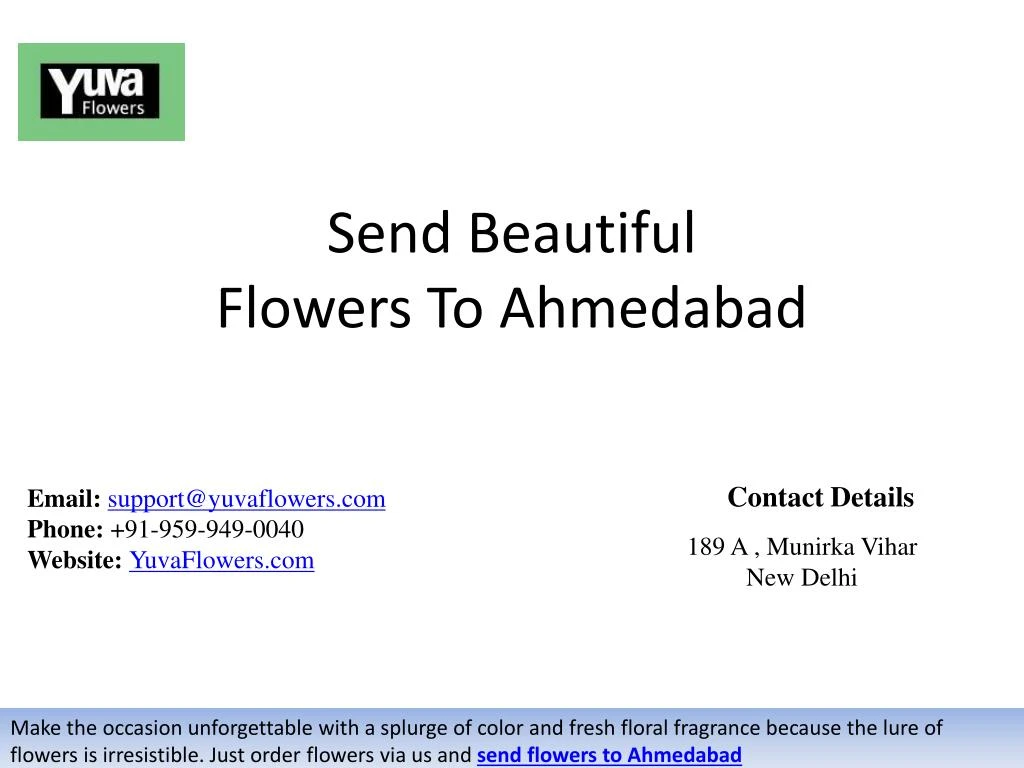 send beautiful flowers to ahmedabad
