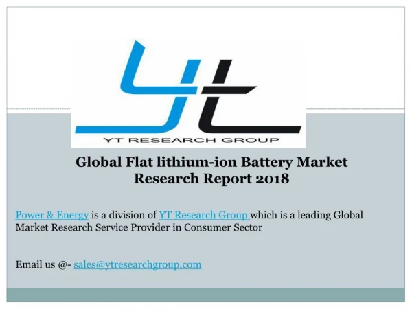 Global Flat lithium-ion Battery Market Research Report 2018