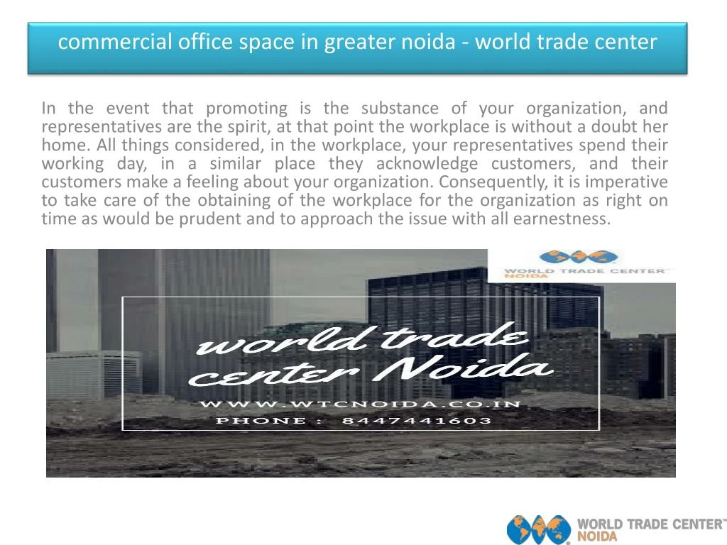 commercial office space in greater noida world trade center
