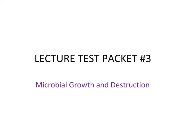 LECTURE TEST PACKET 3