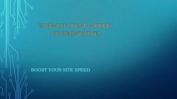Improve Page Speed of Website