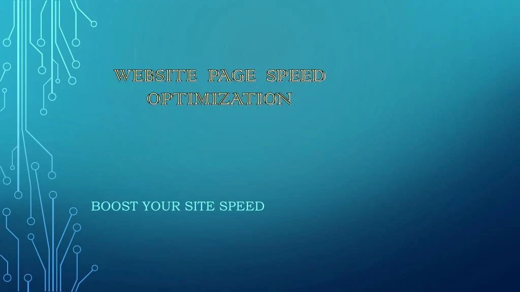 website page speed optimization