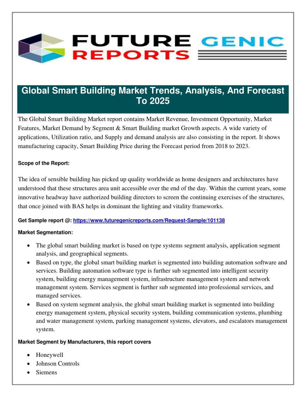 global smart building market trends analysis