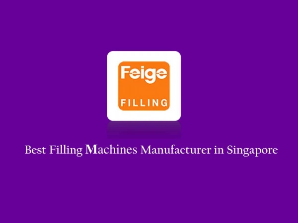 Filling Machine Manufacturer
