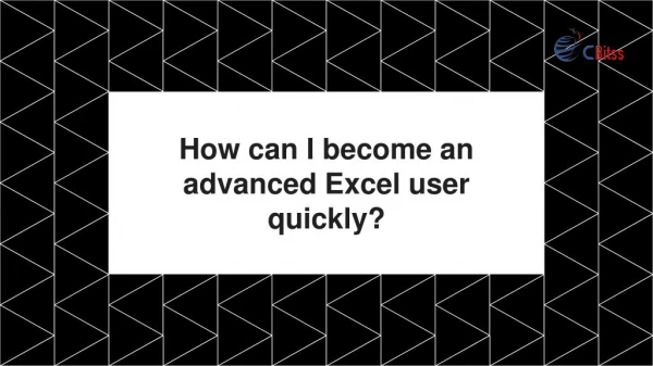 How can i become an advanced excel user quickly - Advance Excel Training in chandigarh