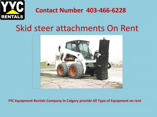 Skid steer attachments-YYC Equipment Rentals