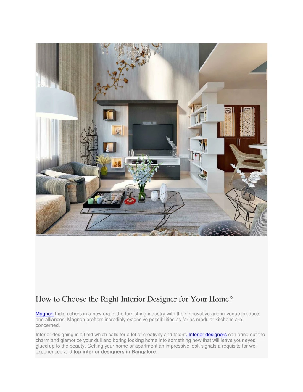 how to choose the right interior designer