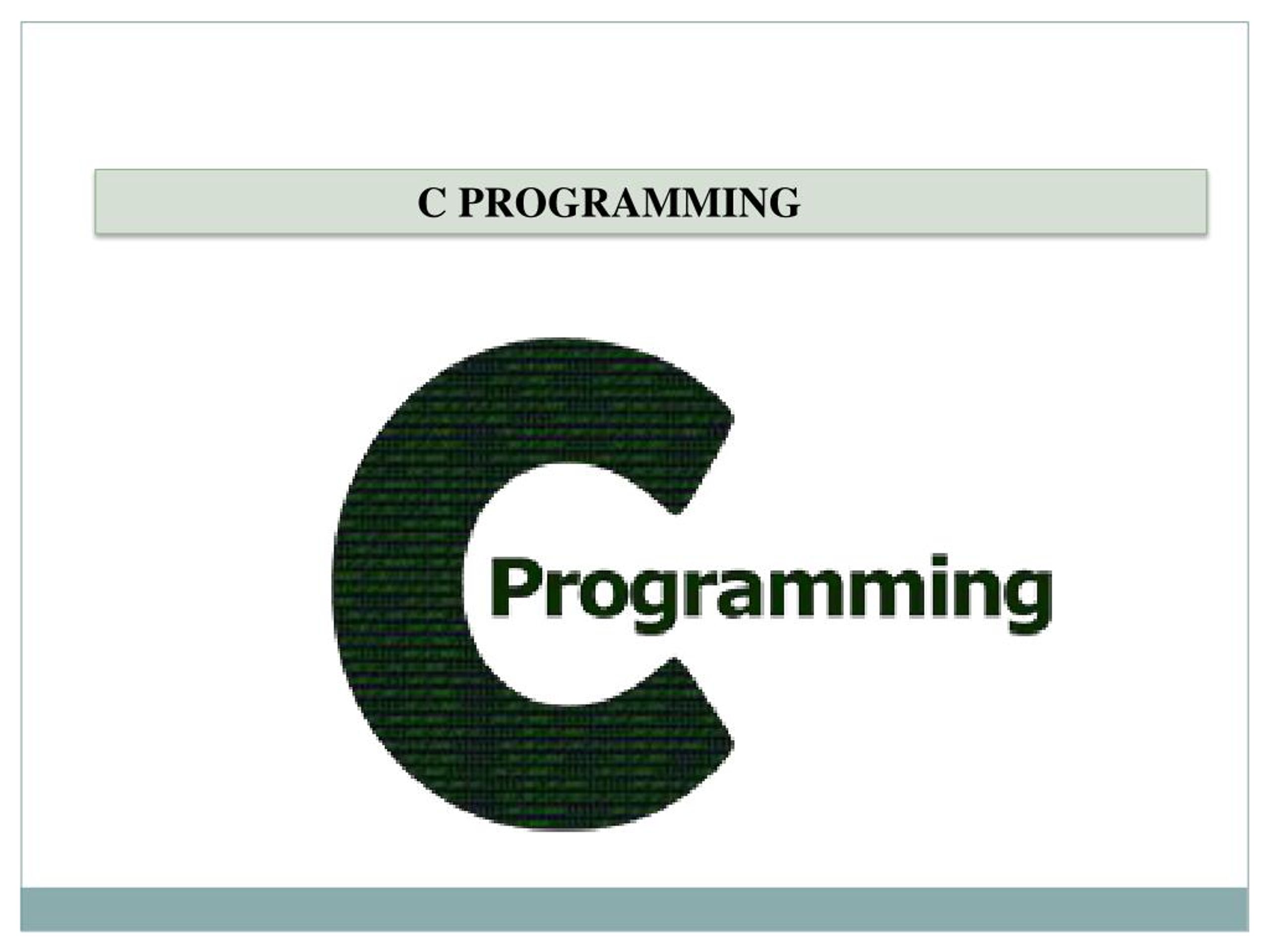 PPT - C Programming Training in Chennai PowerPoint Presentation, free ...