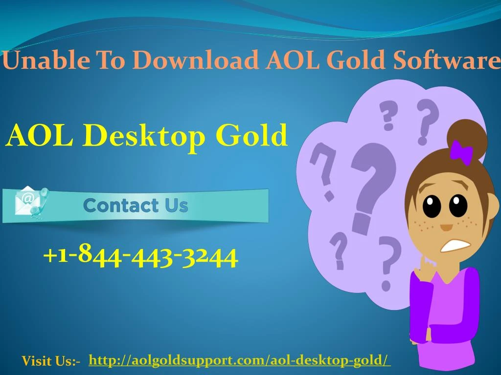 unable to download aol gold software
