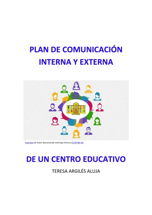 Plan de comunicaciÃ³n interna y externa Teresa ArgilÃ©s Aluja