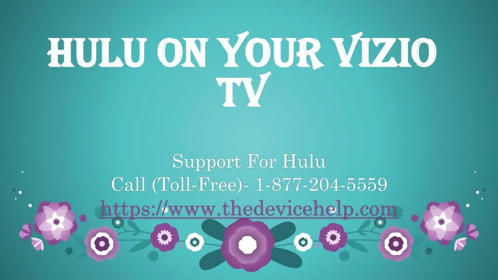 hulu on your vizio tv