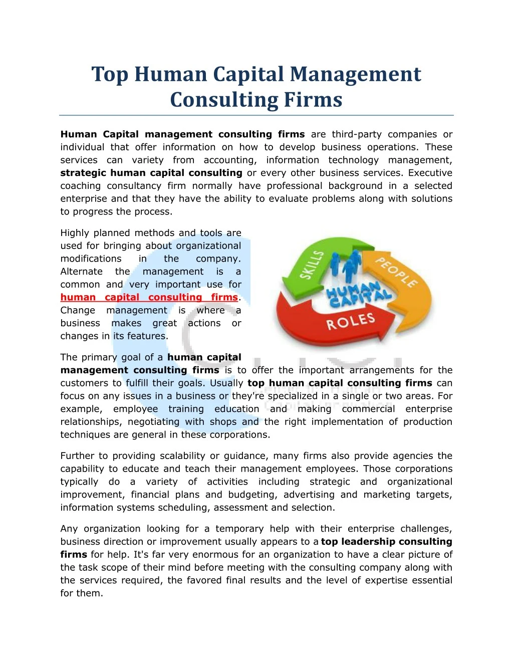 top human capital management consulting firms