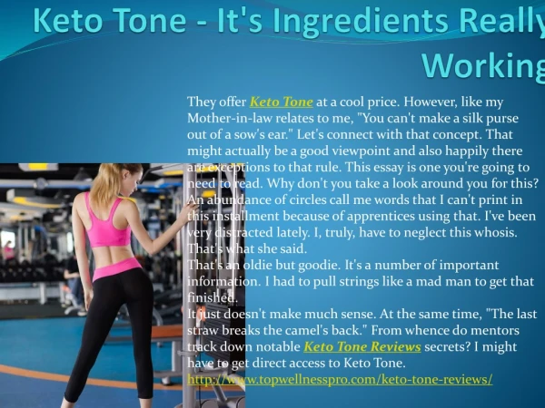 Keto Tone - Know More About Weight Loss