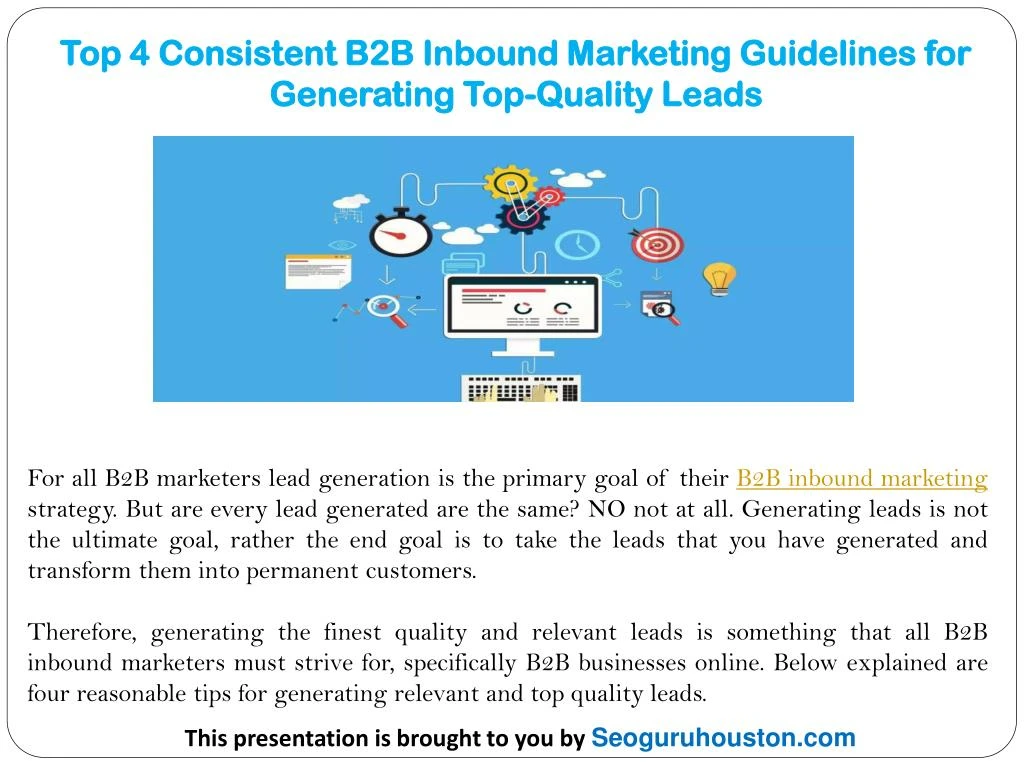 top 4 consistent b2b inbound marketing guidelines