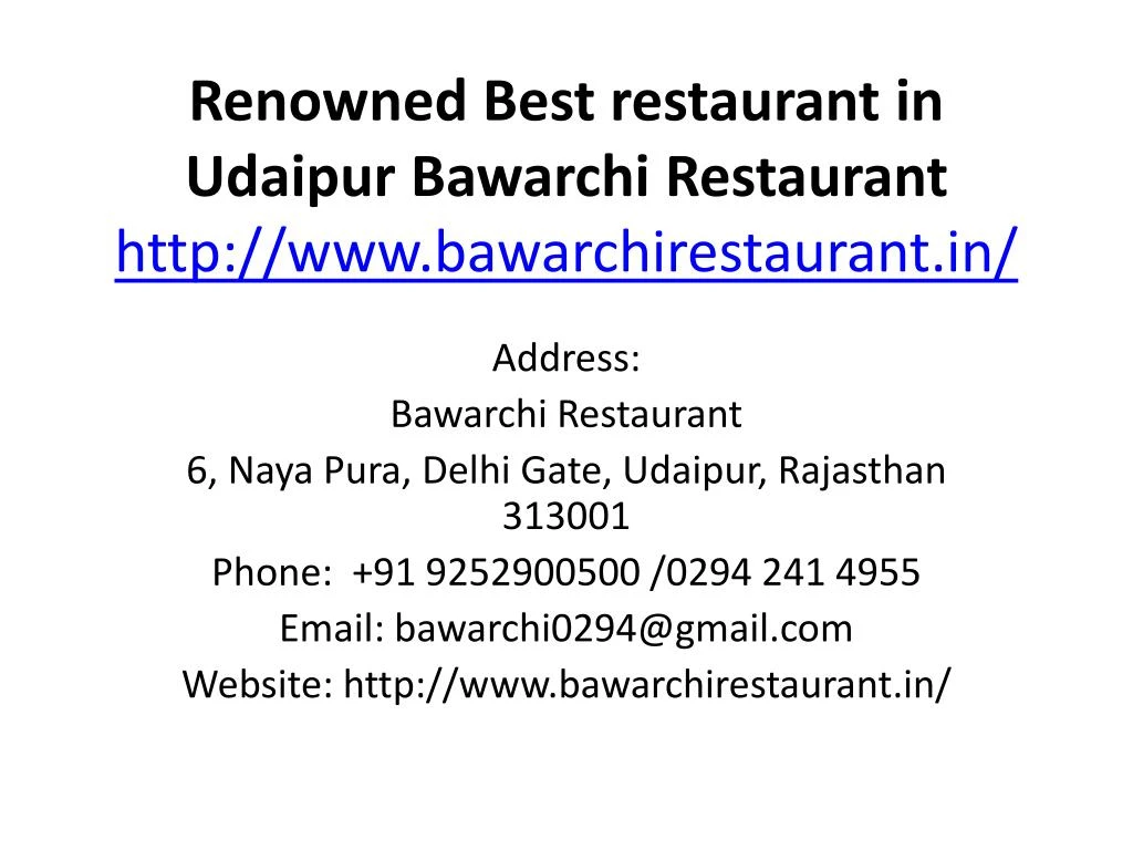 renowned best restaurant in udaipur bawarchi restaurant http www bawarchirestaurant in
