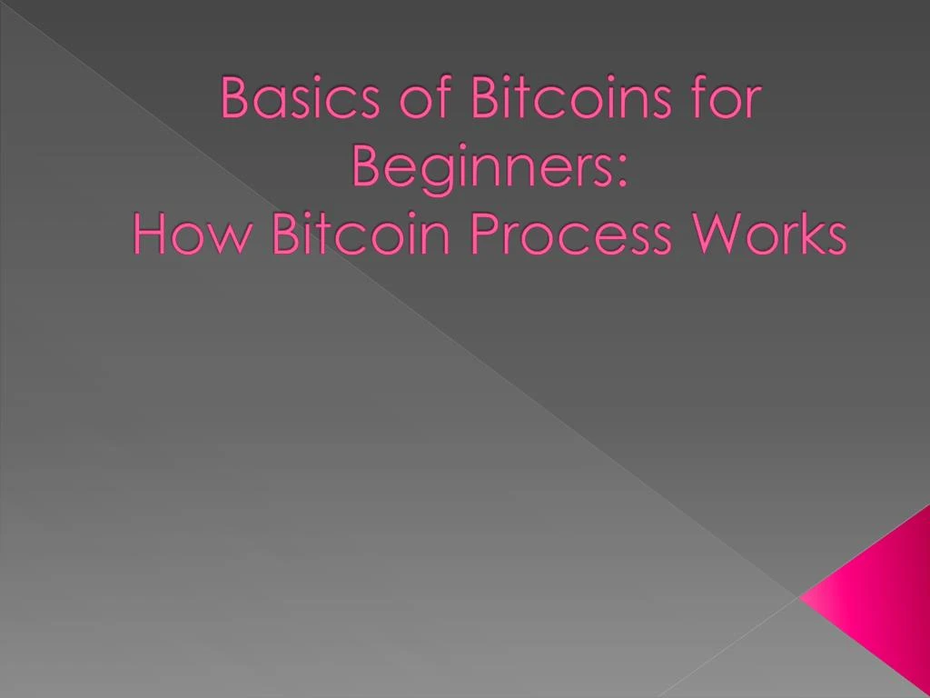 basics of bitcoins for beginners how bitcoin process works
