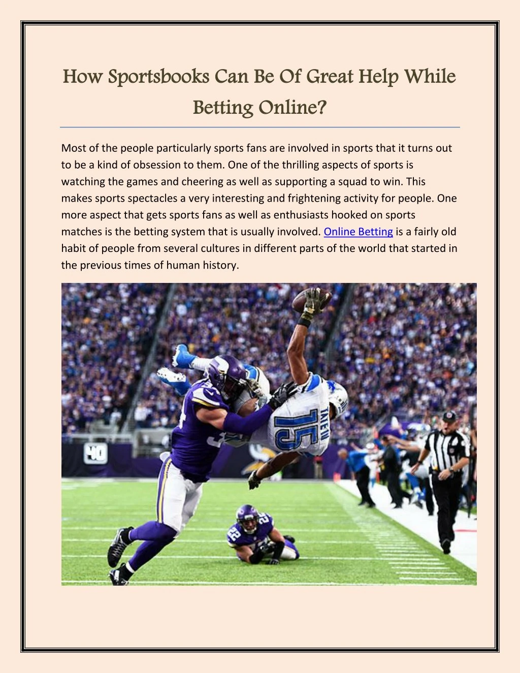 how sportsbooks can be of great help while betting