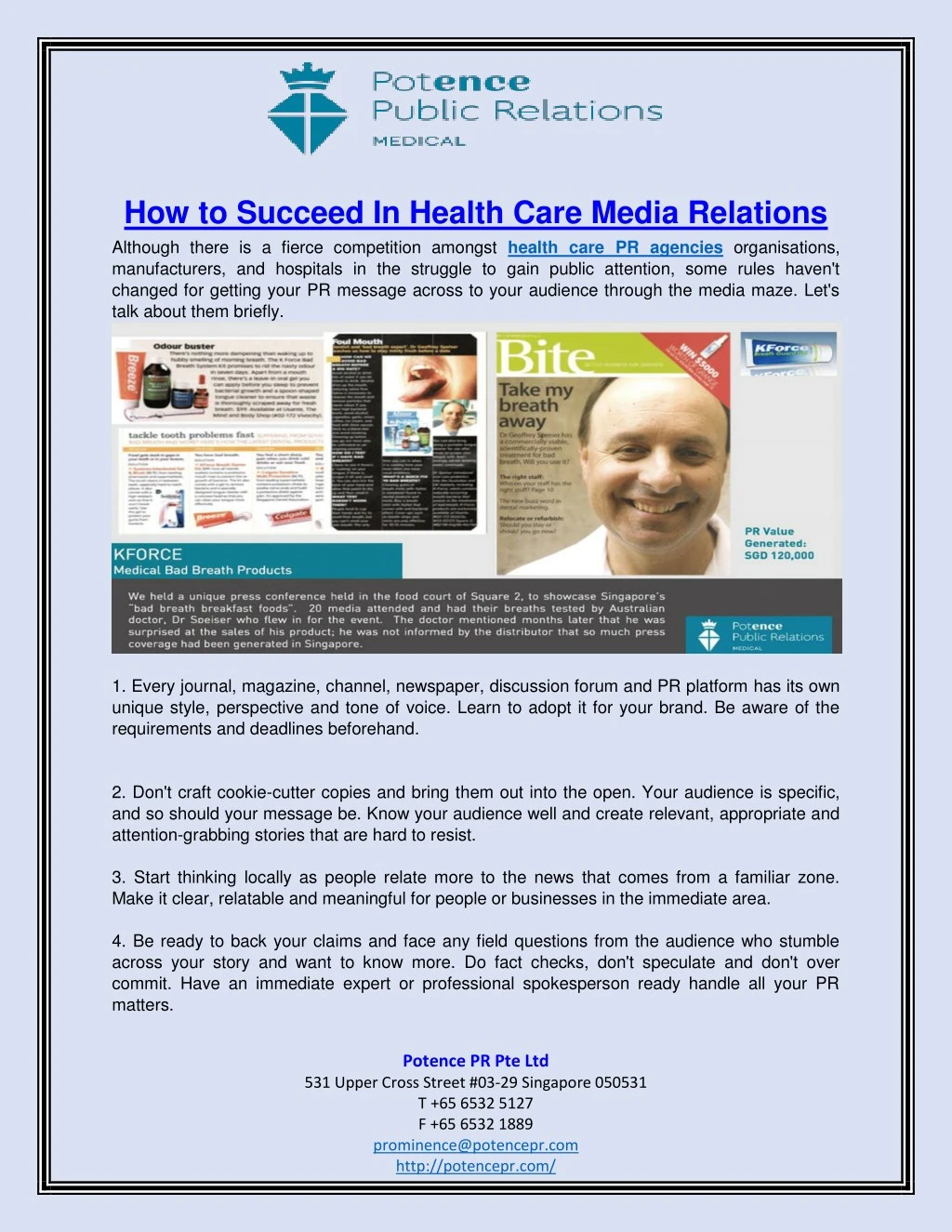 how to succeed in health care media relations