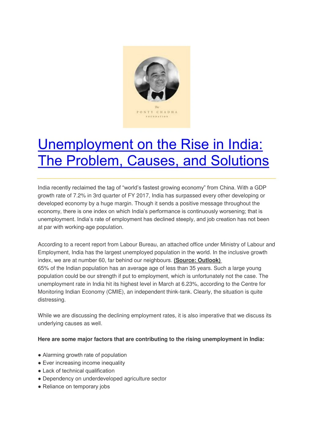 unemployment on the rise in india the problem