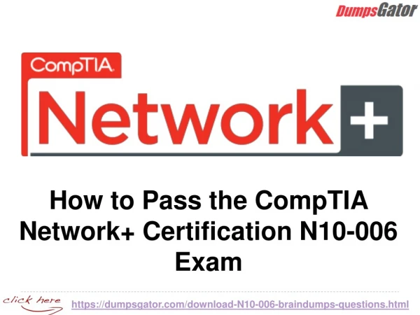 CompTIA Network N10-006 Questions Answers Dumps