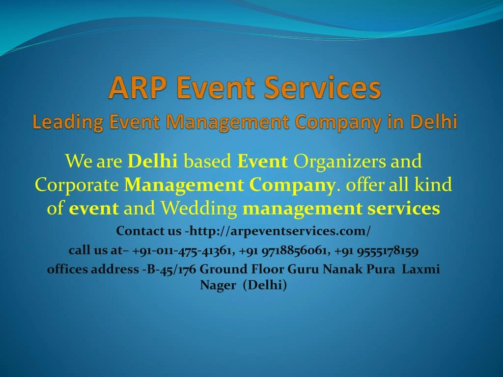 arp event services leading event management company in delhi