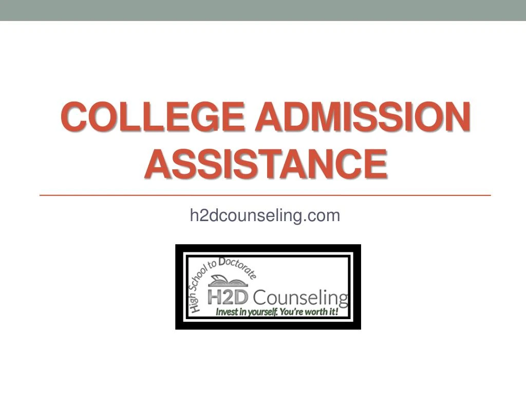 college admission assistance