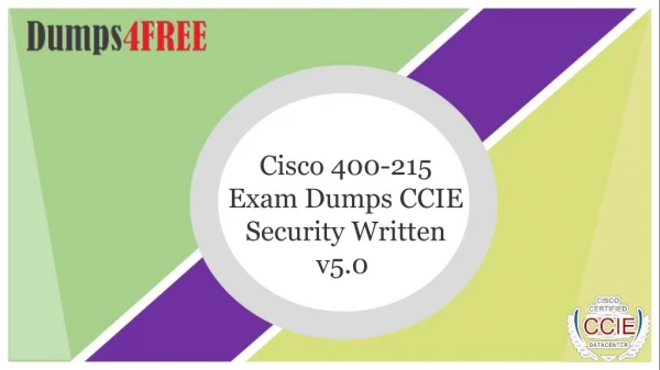 Pass your Cisco 400-251 Exam With 400-251 Exam Dumps