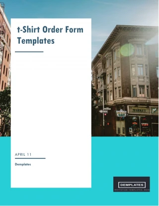 T- Shirt order form templates