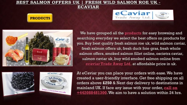 Best Salmon Offers UK | Fresh Wild Salmon Roe UK - Ecaviar