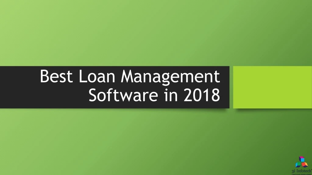 best loan management software in 2018
